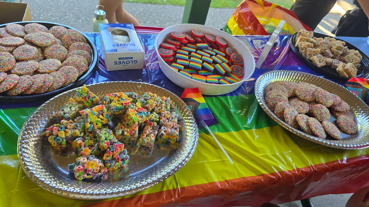 Community groups at their information booths