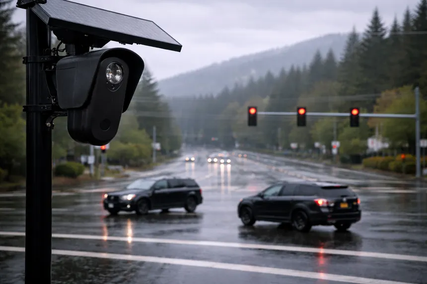 An ICE detention was logged this morning at Coal Creek Parkway and Newcastle Way, directly under a Newcastle Flock camera that has never been independently audited for federal access.