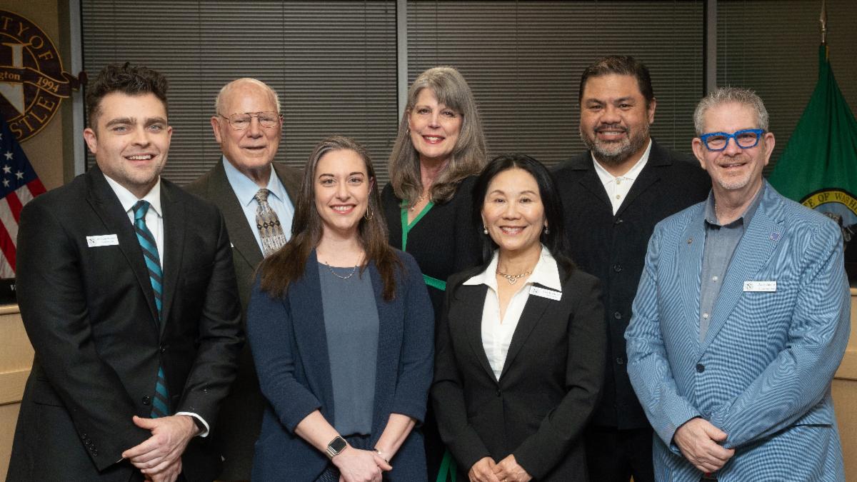 Newcastle City Council members standing together for a group portrait